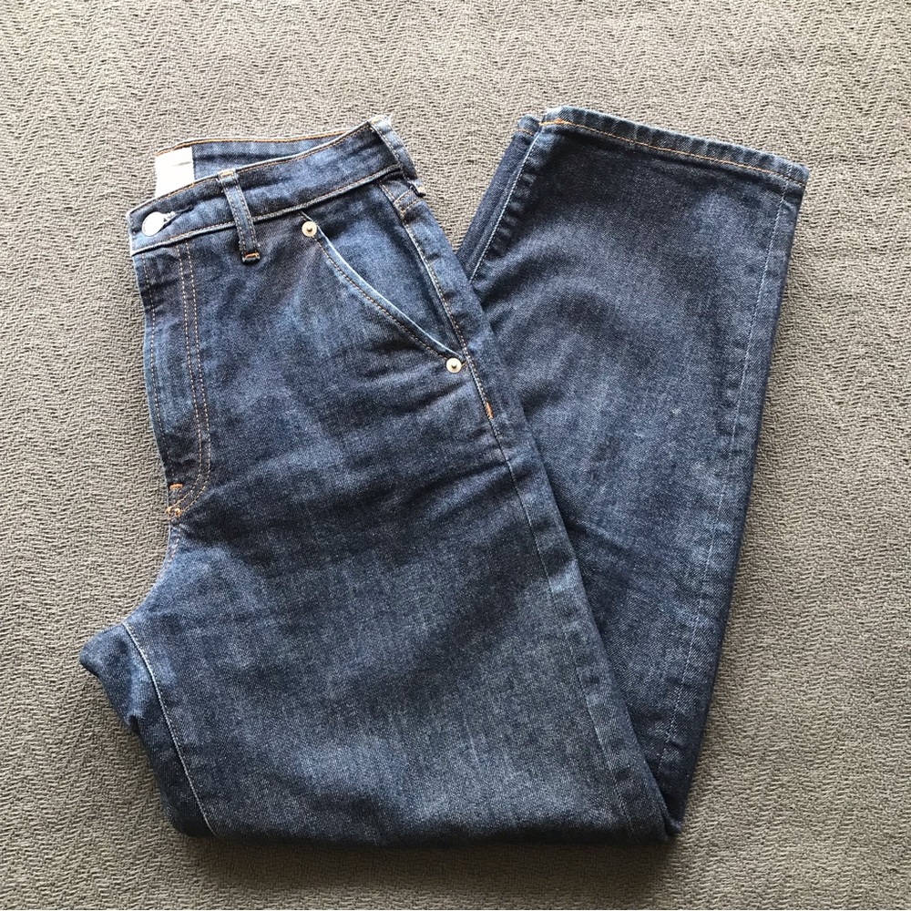 Everlane The Arc Jean Size 25 High Waisted High Rise Dark Wash Excellent